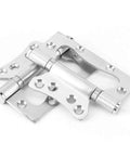 Stainless Steel Silent Hinge For Home Wood Doors No Slotting Needed Easy Install Heavy Duty Load Bearing For Furniture Hardware Fitting 10.2 Cm Rust Resistant Built To Last