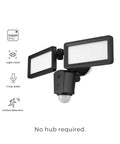 Smart WiFi Security Light With Camera, 24W LED, 1600 Lumens, Motion Sensor, No Hub Needed, Voice Control, White