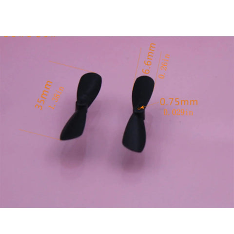 Quadcopter Propeller Replacement Set For Small And Medium Drones, Includes 35Mm 37Mm 42Mm And 46Mm Blades, 0.8Mm Shaft, Black Finish