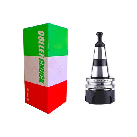 5 Pieces ISO30 ER32-45L Balance Collet Lathe Chuck G2.5 30000RPM CNC Tool Holder Stainless Steel box and tool