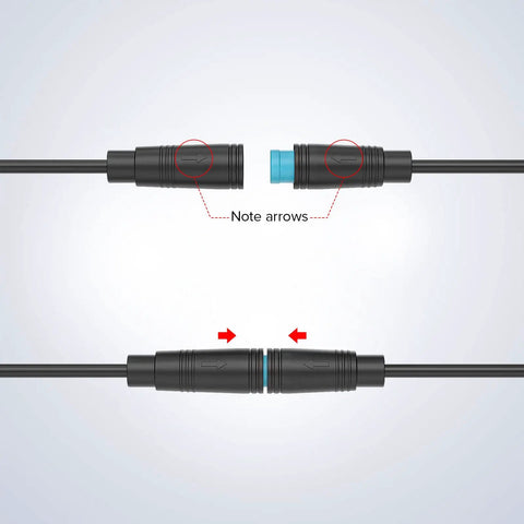 4 Pin M8 IP65 Waterproof Extension Cable For E Bike Kit With 26AWG Wires 20cm Per Side Male And Female Connectors Ideal For Display Ebrake Throttle Shift Sensor Hub Motor And Mid Motor Cables