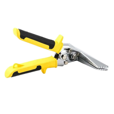 Heavy Duty Sheet Metal Bending Pliers 6 Inch Hand Seamer Tool with yellow ergonomic handle, shown in side view.