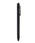 Black 10 In 1 Multitool Pen With Ruler And Bottle Opener, Metal Touchscreen Pen For Everyday Carry shown vertically