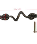 Leaf Shape Drawer Pull Handle Set 6 Pieces 3 Inch Hole To Hole Bronze Twig Branch Cabinet Pulls with screws shown