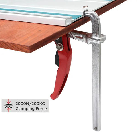 Ratcheting Table Clamp Set For Saw Tracks And Guide Rails Quick Bar Clamps clamping wood surface, heavy duty alloy steel