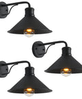 3 Pack Outdoor Wall Lights Wall Mount For Front Porch Matte Black Farmhouse Sconces Exterior And Indoor E26 Socket Dope Durable Powder Coated Metal Barn Style