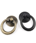 Go To Vintage European Style Zinc Alloy Cabinet Knobs And Mini Drawer Handles Set In Black And Antique Bronze, front view