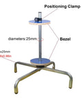 Industrial Grade Wall Mount Vertical Bubble Wrap Dispenser And Heavy Duty Film Packing Station With No Hassle Roll Change For Up To Fifty Nine Inch Wide Commercial Holder with blue platform and positioning clamp.