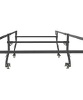 Heavy Duty Steel Utility Truck Rack With 1000 Pound Load Capacity Adjustable For Most Full Size Beds, side view, black steel frame.