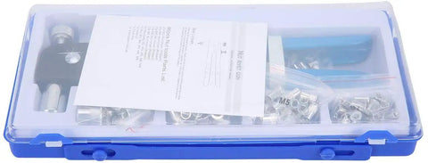 Threaded Rivet Nut Setter Insert Tool Kit 86 Pcs in plastic case with components and manual visible