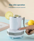 Portable Electric Mini Fridge Cooler For Desk And Ride Keeps Your Beverages Frosty On The Daily With Rapid Chill Function, one-click operation.