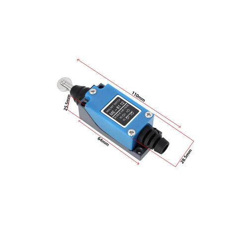 Two Pack ME-8112 Roller Mini Limit Switches 250V 5A Micro Switches For Machine Tools And Hoisting Equipment Built With Durable Plastic Housing
