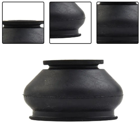 14x Ball Joint Rubber Boot Covers Track Rod End Kit With Tongue And Groove Fastening For Easy Drive Shaft Boot Replacement Multipack Pro Grade Flexible Lasting Protection For Full Lock Steering No Dismantling Required, black rubber boot cover close-up