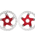 Heavy Duty Mountain Bike Brake Pads 203mm Disc Pads with red five nail layout for superior stopping power and smooth setup.