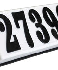 Serrano Low Voltage Lighted Address Plaque Rectangular With 4 Inch Black Polymer Numbers Weatherproof ABS Plastic.