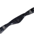Pinnacle Anatomic Shoulder Dressage Girth For Horses With Ergonomic Design, Black Argentine Leather, Size 24, No Pinch Fit