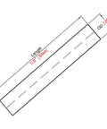 Diagram of 2 Inch Aluminum Intercooler Pipe Straight Air Intake Tube 11.8 Inch Long 300mm 51mm OD Brushed Finish Top Notch T6061 Aluminum