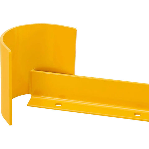 Beefy Double Sided Pallet Rack End Protector Beefed Up Steel Warehouse Safety Bumper 36 Inch Heavy Duty guard corner detail