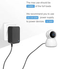 All-In-One 30W Universal Power Adapter with Adjustable DC Output 3V to 12V connected to security camera illustration