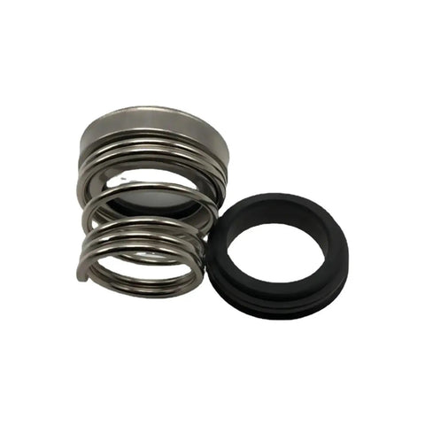 Durable Mechanical Shaft Seal Water Pump Oil Gasket With Single Coil Spring For 28mm Shaft Fits Many Sizes Up To 50 MM showing metal spring and rubber gasket.