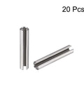 Slotted Spring Pin M2 X 8mm 304 Stainless Steel Roll Dowel Pins, Plain Finish, Axial Slotted, Chamfered Ends, 20Pcs