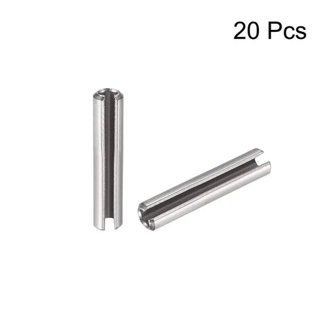 Rock Solid 304 Stainless Steel Slotted Spring Pins M2.5 X 10mm Split Dowel Roll Fasteners Plain Finish Chamfered Ends For Heavy Machine Build And Workshop Rigging A Badass 20 Piece Hardware Kit