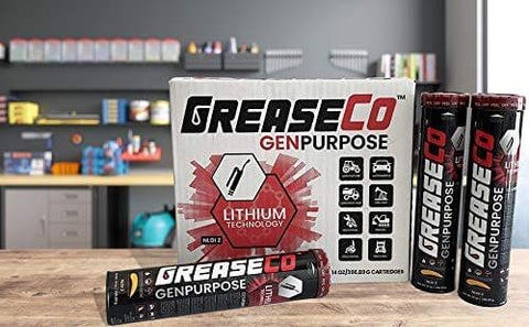 Go To All Purpose Lithium Grease EP 10 Pack For High Temp Machinery NLGI 2 Amber Grease Tube Refills For Grease Guns.