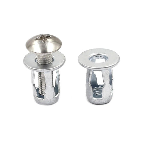 Heavy Duty 2 Pack Petal Rivet Expansion Plugs With Nut Jack Threaded Screw Anchors for lamp installation and picture hanging.