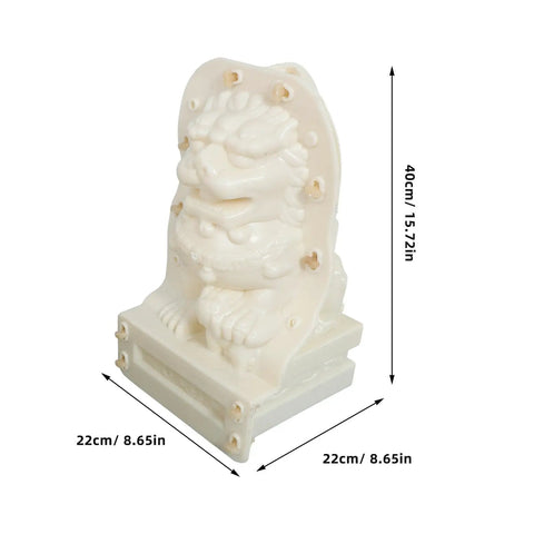 Dope Pair Chinese Lion Statue Molds for Cement or Plastic Casting Reusable Garden Guardian Lion Mold Easy to Use DIY Casting Kit