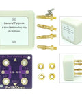 4 Wire Short Socket For DMM Calibration, Gold Plated Banana Connectors, PCB Assembly, Resistance Verification Tool For Bench Multimeters