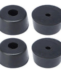 Quiet Rubber Pad Feet Bumper Washers Set of 4, Tapered 28mm x 14mm, Black, Surface Protectors shown in close-up view.
