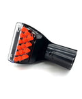 Replacement 3-inch brush head for Bissell 1400B Little Green Machine, black housing with orange bristles (front view)