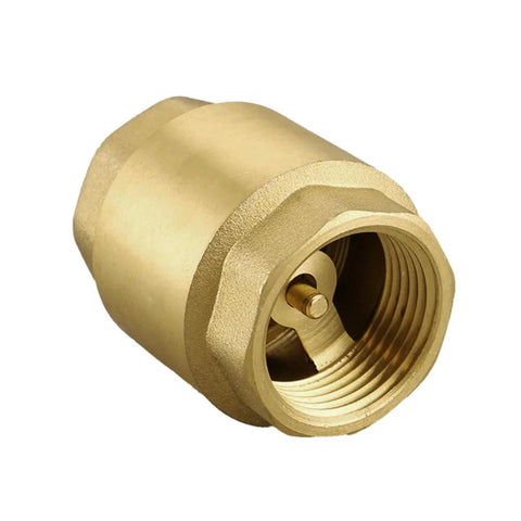 Brass 3/4 in NPT female inline spring check valve for water systems