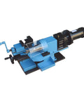 1 HP Electric Tube Notcher Crushes Schedule 40 And 80 Pipe With Variable Speed End Mill And 110V Motor Handles Up To 2 Inch Diameter viewed from the side on a shop bench.