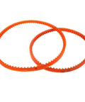 Upper And Lower Motor Belt Set Replacement For Kenmore 158 And 385 Series - 14.25 Inch Upper Belt, 12 Inch Lower Belt, 0.25 Inch Wide, 0.15625 Inch Thick, 1 Set, DIY Ready, Easy Install orange toothed sewing machine belts
