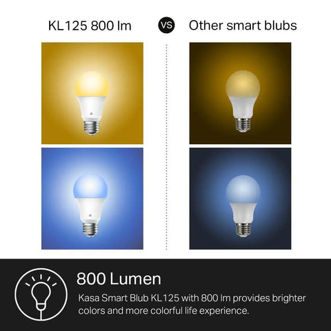 Lit Smart Multicolor Dimmable WiFi Light Bulb A19 9W 800 Lumens No Hub Required Works With Alexa And Google Home 2Ghz Color Changing And Auto White 2500K To 6500K 1 Pack