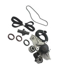 Thinking Process: V6 timing belt water pump kit with belts, pulleys, seals, and gasket on white background