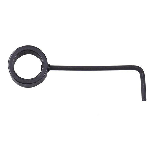 8-Piece Drill Stop Collar Kit Inch Sizes 1/8 To 5/8 With Allen Wrench, black steel collar tool for precise drilling.