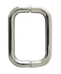 6 Inch Back To Back Shower Door Handle For Glass Doors One Quarter Inch To One Half Inch Thick, Stainless Steel 304 Chrome Finish