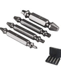 Super Cool 4 Piece Stripped Screw Extractor Kit That Lets You Bust Out Tough Damaged Bolts Fast With Any Drill And Make House Construction Work A Total Breeze. 4-piece steel extractor set with case