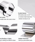 304 Stainless Steel Foil Roll 0.1mm 100mm 1M For Industry Machinery Electronic Equipment Hardware Silver Finish Durable Corrosion Resistant