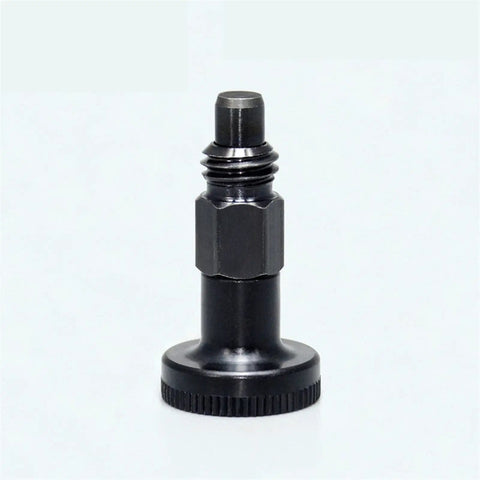 Drop Dead Solid M8 Index Plunger Positioning Pin Spring Loaded Locating Stud With Threaded Base Stainless Steel Heavy Duty Hardware Built Tough For Shop Builds And Precision Jigs, black metal design.