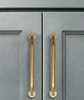 2 Pack 4 Inch Hole Center Brushed Gold Cabinet Pulls Heavy Duty Solid Drawer Handles for kitchen and bathroom on cabinets