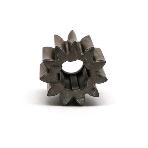 Close-up of Steering Sector Pinion Gear For John Deere GX20053 Replacement Part Fits LA Series D Series, metal gear teeth visible