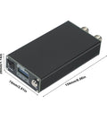 Top view of black Portable RF Tuner and Standing Wavemeter 1.8MHz to 30MHz With 3300mAh Battery, OLED Display, compact size