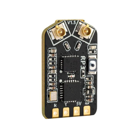 RP3 ELRS Nano Receiver For FPV Drones 2.4GHz ExpressLRS Long Range Low Latency Module front view with circuit details