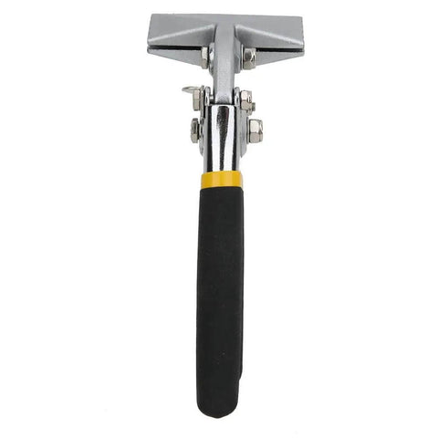 Front view of Metal Sheet Bending Seaming Pliers, 80mm Clamp, Bent Iron Pliers With Non Slip Ergonomic Handle For Seamers.