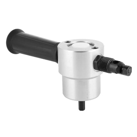 Top Rated 160A Hand Sheet Metal Nibbler Saw Cutter Electric Pneumatic Drill Attachment Tool, silver and black handle, durable design.