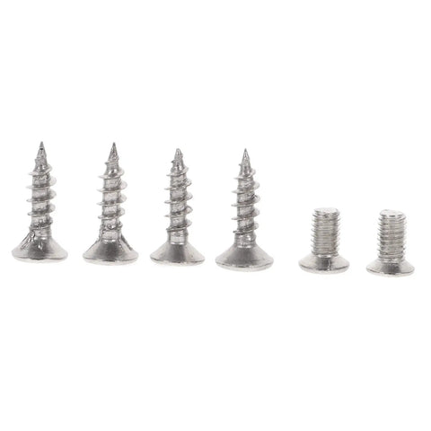 Stainless steel screws from Six Piece Cabinet Hinge Repair Plates Kit With Screws Durable Furniture Fixing Plates For Quick Door Hinge Replacement