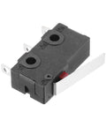 KW11-3Z-B Micro Limit Switch 1NO And 1NC Waterproof Miniature Switch For Precision Machinery, 5A 125 And 250VAC, Dustproof And Splash Resistant, Durable And Easy To Wire For Automation, Industrial Machinery Projects. Black plastic micro limit switch with metal lever